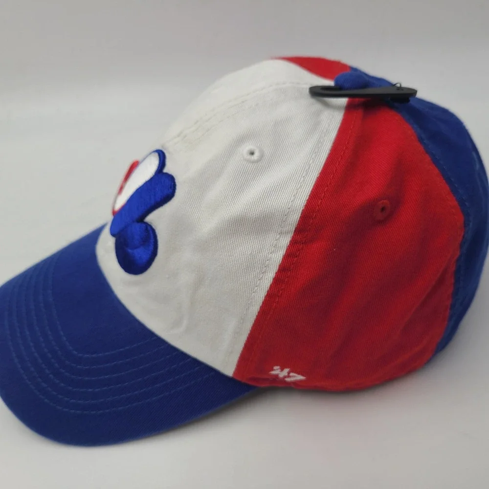 Montreal Expos Hat Fitted M 47 Brand Franchise White Blue Red MLB Pinwheel Men